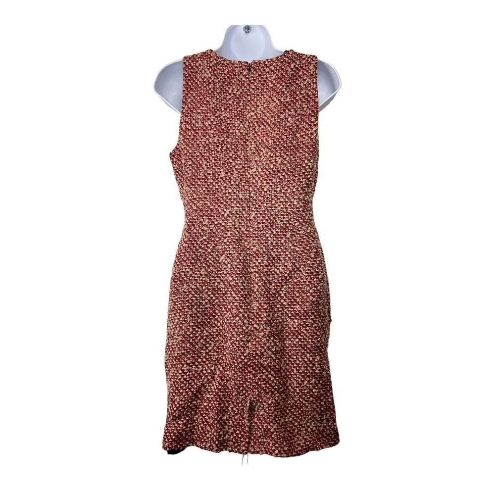 J. Crew Dress Womens 6P Retro 70s Wool Blend Tweed Sleeveless Midi‎ Pencil